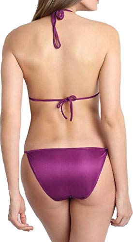 Image of You Forever Women Nightwear Sleepwear Lounge wear Soft Satin Robe Nightgown Short gown with Belt and Elegant Bikini Lingerie Set