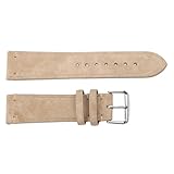 GLEAVI Correa de Reloj de Cuero Beige de 20mm, Ajustable y Reemplazable, Piel de Vaca Suave y Duradera, Accesorio para Hombre y Mujer, Adecuado para Uso Diario y Viajes