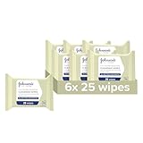 Johnson's Makeup Be Gone Extra-Sensitive Wipes, Pack of 6 x 25 Wipes