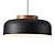 Modern Large Pendant Light Fixture, 17.7 inch,Natural Wood Cap, Matte Black Finish, Simple Pendant Lighting for Kitchen Island, Dining Room, Table