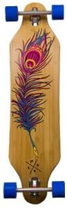 Madrid Missionary Bamboo P-Cock Feather Complete Drop Thru Longboard Skateboard New