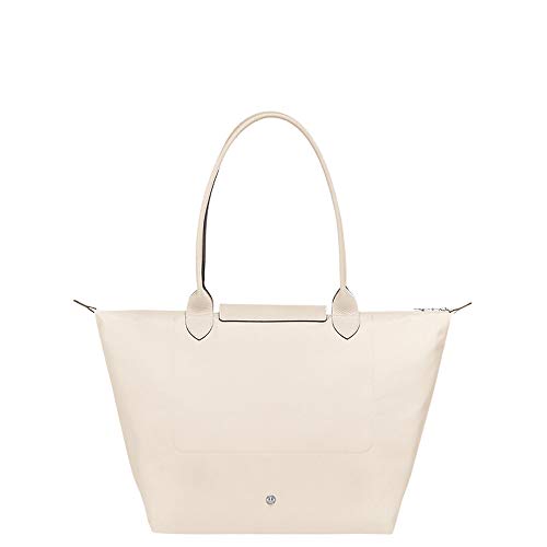 Longchamp 'Large 'Le Pliage Club' Nylon Tote Shoulder Bag, Chalk