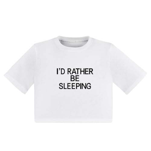 Kids Crop Tops for Girls Short Sleeve Print Funny Letters Fashion Pullover T-Shirts