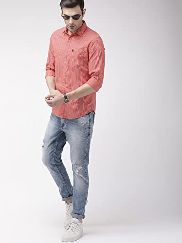 Image of The Indian Garage Co Men Slim Fit Abstract Printed Full Sleeves Spread Collar Casual Shirt