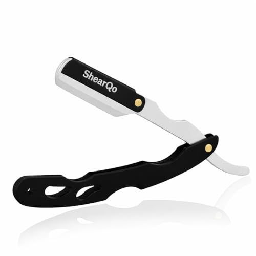 Straight Razor - Straight Razors for Men ShearQo Professional Barber Razor 100% Stainless Steel Straight Razor for Close Shaving