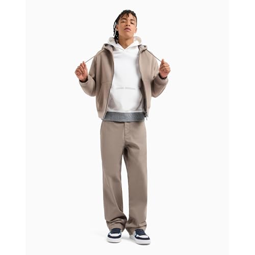 Armani Exchange Men's Textured Logo Stretch Bonded Cotton Hooded Sweatshirt2