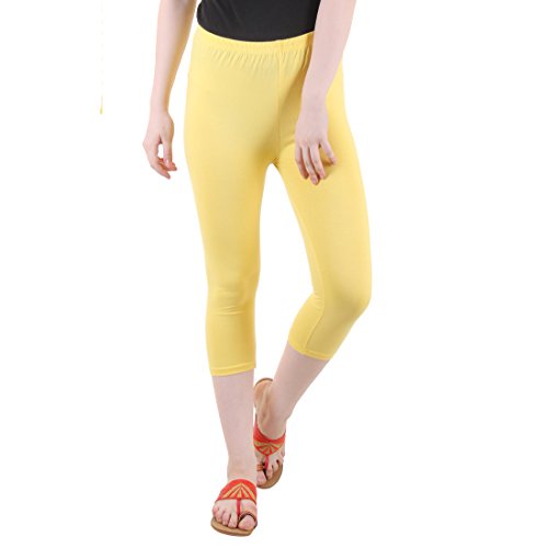 Image of DIAZ Women's Cotton Plain Half Length Capri | Nightwear Pyjama | 3 /4th Solid Pyjama Pant | Casual wear & Lounge Wear Capri Combo (Pack of 2)