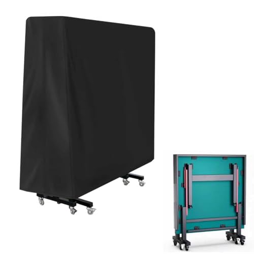 Venprodium 165×70×185cm Housse Table Ping Pong Exterieur, Oxford Bache Table Ping Pong Imperméable, Résistant aux Déchirures, Résistant aux UV, Coupe Vent, pour...