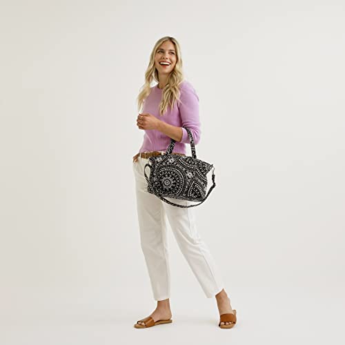 Image of Vera Bradley Women's Cotton Pleated Multi-Strap Shoulder Satchel Purse