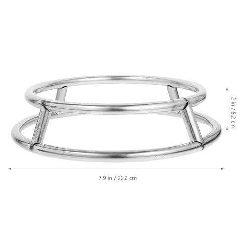 MOLUCKFU Ringhalterung für Woks Edelstahl-Topfständer Wok-Halter Kochgeschirr-Ring Zweilagiger Edelstahl-Ständer Wok Ring Rack für Töpfe Schüsseln Geschirr