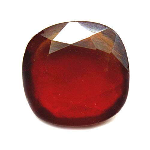 Hessonite naturelle rouge coussin : créez votre bijou sans monture imposée