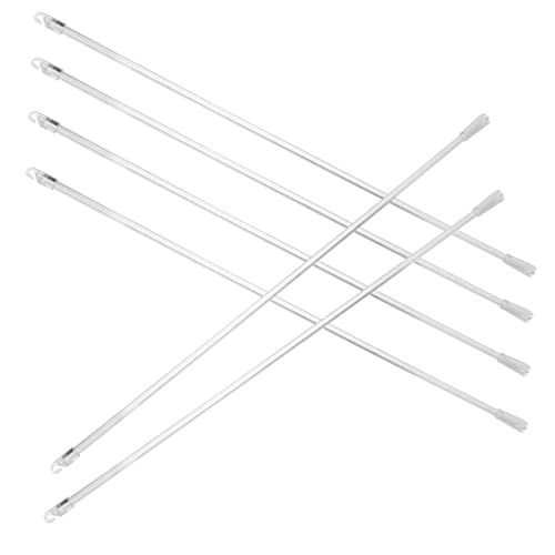 Gadpiparty Baguette De Store Verticale Bâton Aveugle Transparente 19 Pouces 6 Pièces, Crochet Pour Tige De Traction Store, Remplacement Prêt à L'emploi Pour Maison Et Bureau