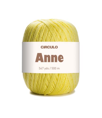 Image of CIRCULO Anne Yarn for Crocheting & Knitting, 100% Mercerized Brazilian Virgin Cotton, Soft Fingering Weight, 547 Yds, 5.19 Oz - Color 1236 Fresh Lime