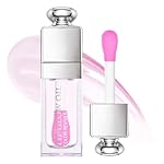 Plumping Lip Oil,Hydrating Gloss Tinted Lip Balm Transparent Lip Care,Big Brush Head Glitter Shine,Long Lasting Nourishing Non-sticky Fresh Textureand Dry Lips Care Products0.2 OZ(002CLEAR TO PINK)