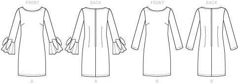 Miniatura 7 de Vogue V9325E5 - Vestido ajustado con forro para mujer, tallas 14-22, color blanco