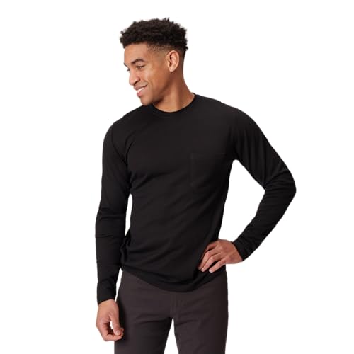 Woolly Merino LS Crew Pocket Tee - Black XXL