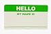 250 Labels 3-1/2" x 2-3/8" Hello My Name Is GREEN Name Tag Identification Stickers