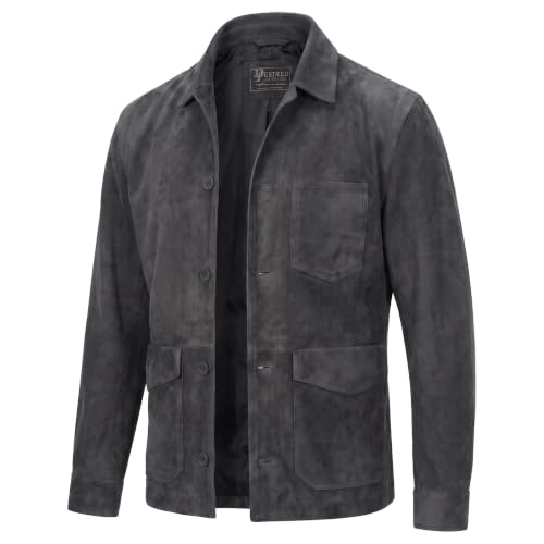 Image of Suede Leather Jacket Men - Real Lambskin Suede Casual Leather Jackets For Men - Mens Suede Jacket