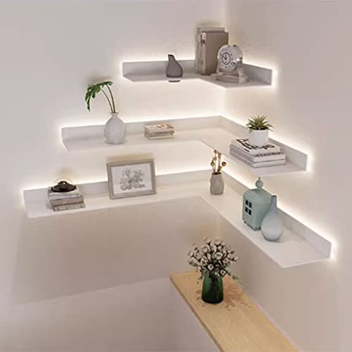 Étagère murale LED en aluminium 150cm Bianco pour salon moderne