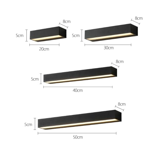 Luz de pared impermeable IP65 exterior de diseño rectangular largo negro para iluminacion de patios 6