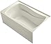 Kohler K-1242-RA-G9 Mariposa 5Ft Bath with Integral Apron, Tile Flange and Right-Hand Drain, Sandbar