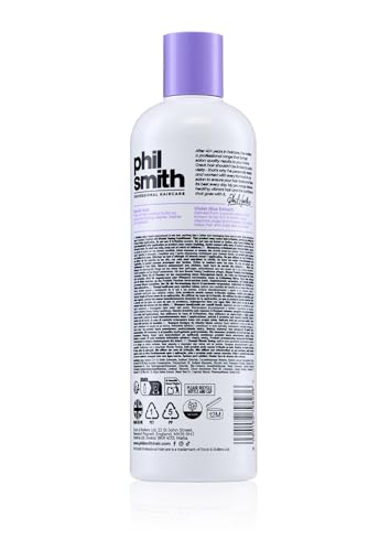Phil Smith Professional Blonde Toning Shampoo - Purple Shampoo for Blonde, Silver & Highlighted Hair - Neutralises Brassiness & Brightens Tone - 400ml