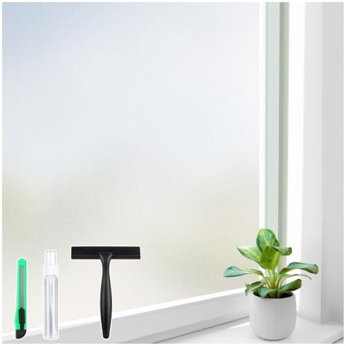 Homein Frosted Glass Window Privacy Film with Tools, Static...