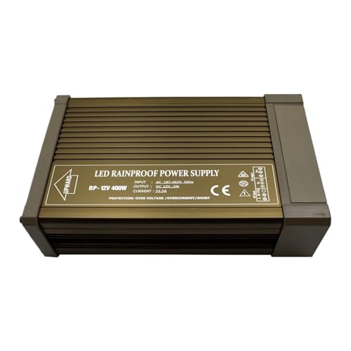Pilote LED 12V transformateur étanche à la pluie 400W pour sécuriser l'éclairage de jardin