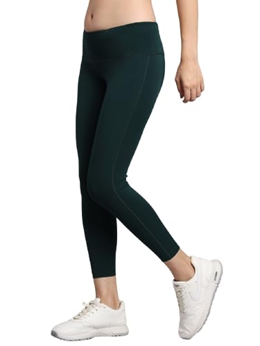 Image of TRUEREVO Sports Leggings for Women-Stretch Dryfit High Waist 7 /8th Gymwear Pants with Back Zipper Pocket-Quick Dry Activewear-Training Tights- for Yoga, Sports, Gym, Workout and Running