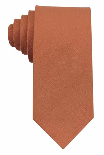 Image of Mens Solid Linen Ties - Slim Pattern Necktie for Men Wedding Groomsmen