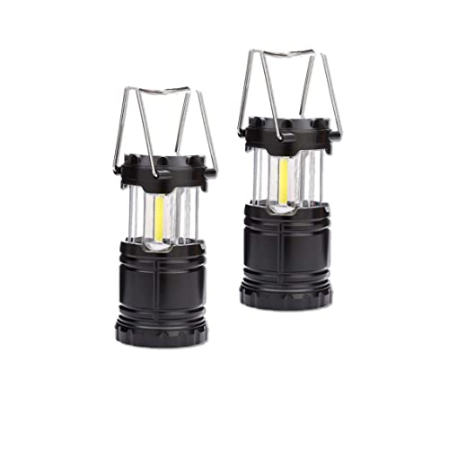 Paquete de 2 faroles led para camping, kit de supervivencia, linternas led plegables portátiles, luz de emergencia alimentada por pilas, ligera, impermeable, para camping, senderismo, jardín y cortes