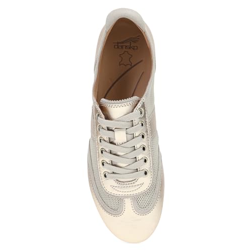 Image of Dansko Milana Slip-On Sneakerina Flats for Women - Sneaker-Inspired Ballet Shoe with Built-in Wedge and Arch Support - Lightweight Rubber Outsole - Leather and Mesh
