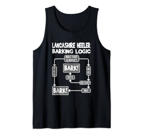 Lógica de ladridos de perro, divertido regalo de perro, Funny Lancashire Heeler Camiseta sin Mangas
