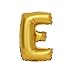 Produktbild H&S HS 100CM Gold Folienballon MEGA Buchstaben E Heliumerfüllung 91374