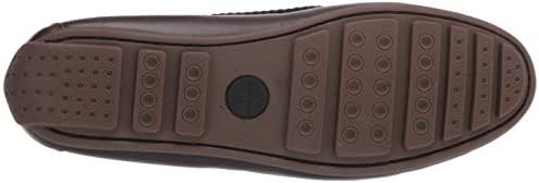Driver Club USA Women's Leather Made in Brazil Luxury Jagged Penny Driving Style Loafer, Brown Nappa, 10.5 M US | Image 3