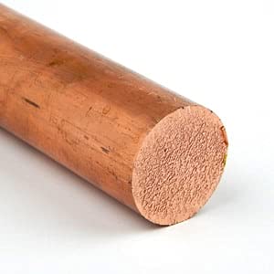 110 Copper Round Bar, Unpolished (Mill) Finish, H04 Temper, ASTM B187, 0.875" Diameter, 12" Length, OnlineMetals - Thumbnail 3