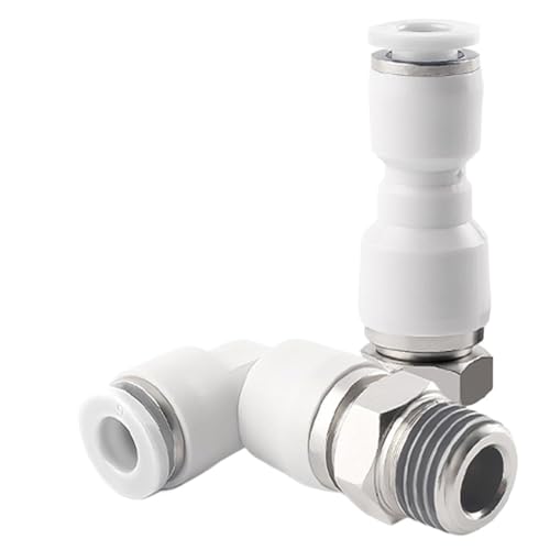 High-Speed Rotary Joint NRC Threaded Straight Through NRL Elbow 360-degree Rotating Trachea Pneumatic Quick Connector PC PL6 8 (Color : NRL4-01)