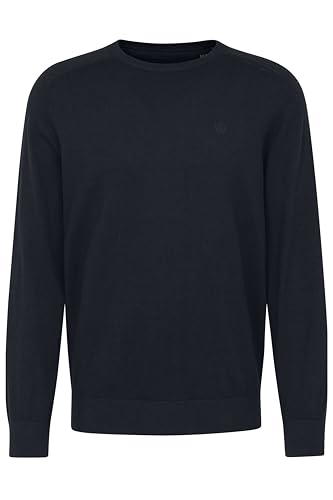 Pull à col rond Bugatti bleu XXXXL pour homme grand confort