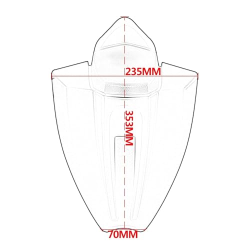Housse de siège arrière RS457 aérodynamique | Carénage complet rigide
