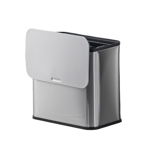 Caneca de basura rectangular de acero inoxidable 5 litros