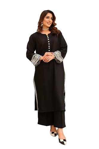 Image of Faiz TEXTLE Women Embroidered Kurta Set |Viscose Rayon Printed A Line Kurta with Palazzo Set | Women Ethnic Wear Dress| Indian Casual Office Daily Summer Outfit