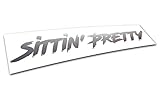 Sittin' Pretty 8' White Decal/Sticker ___ Road for JDM kdm Euro Slammed Drift Race (Metallic Silver)