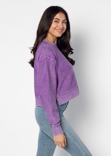 Image of chicka-d NCAA womens Corded Boxy Pullover