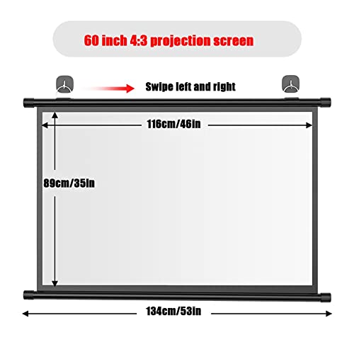 Pantalla para proyector portátil 60 pulgadas 16:9 4:3 miniatura 7