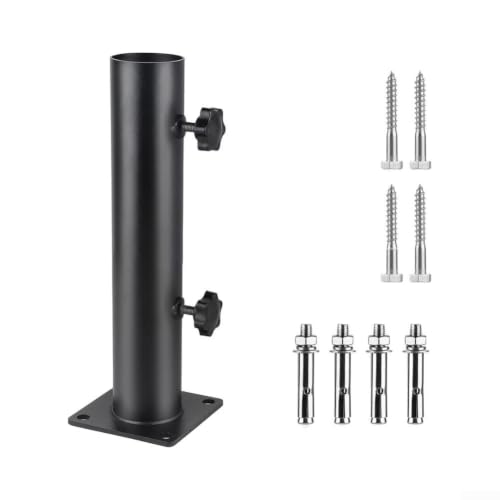 Support de parapluie en acier robuste pour montage extérieur de terrasse