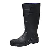 Wellington Botas de lluvia hasta la rodilla para hombre, botas de lluvia impermeables antideslizantes de goma, calzado protector duradero para hombre, trabajo al aire libre, jardín, pesca, botas altas