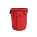 Rubbermaid Commercial FG262000RED Brute LLDPE 20-Gallon Trash Can without Lid, Legend, Round Red