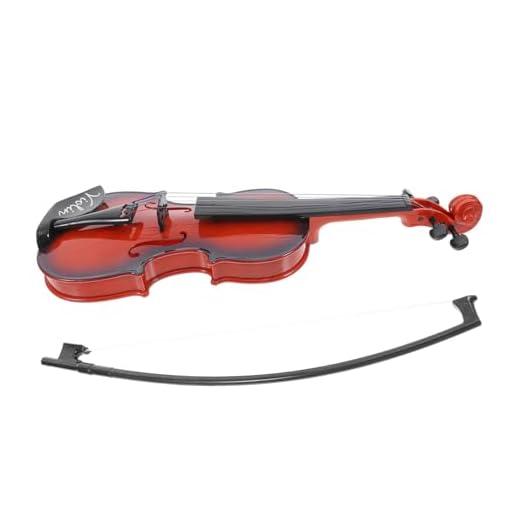BRIGHTFUFU Violín De Simulación Infantil De Madera para Principiantes Juguete De Música Aprender Tocar El Violín Decoración De Cuarto