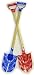 Matty's Toy Stop 31" Heavy Duty Wooden Kids Sand Shovels with Plastic Spade & Handle (Blue Swirl & Pink Swirl) Twin Set Bundle - 2 Pack