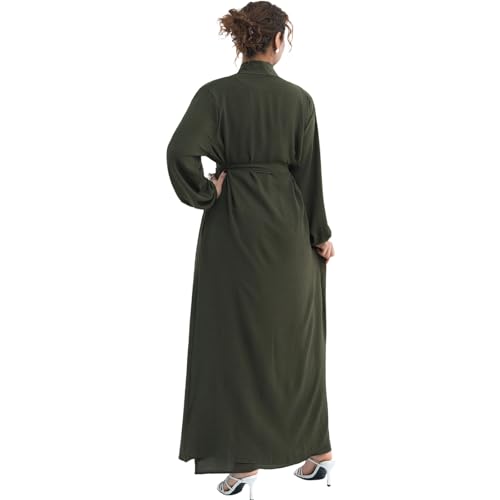 Image of Women's Muslim Dress Two Pieces Set Islamic Prayer Abaya Modest Solid Color Muslim Outfits
